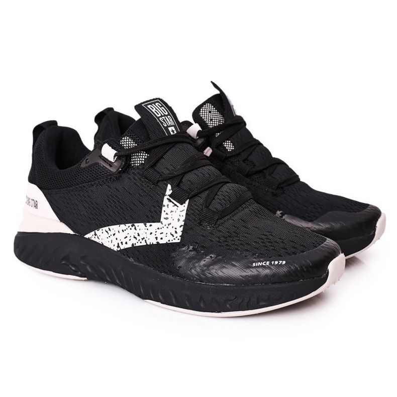 Herren Sportschuhe Memory Foam Big Star HH174236 Schwarz