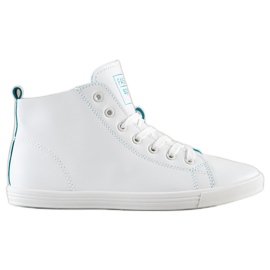 Ideal Shoes High Fashion Sportschuhe Turnschuhe weiß