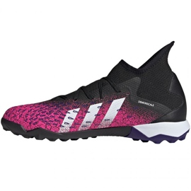 Adidas Predator Freak.3 Tf M FW7517 Fußballschuhe weiß, schwarz, rosa schwarz