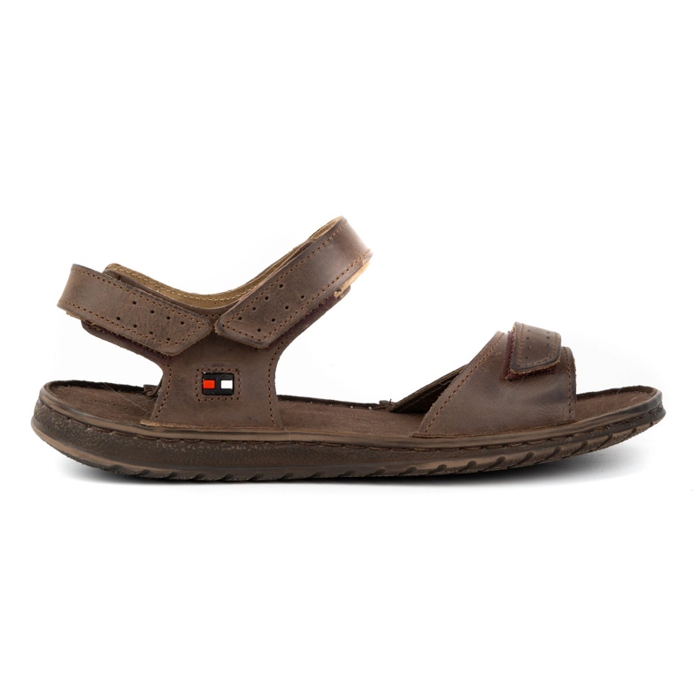 KOMODO Braune Herren Ledersandalen 881K