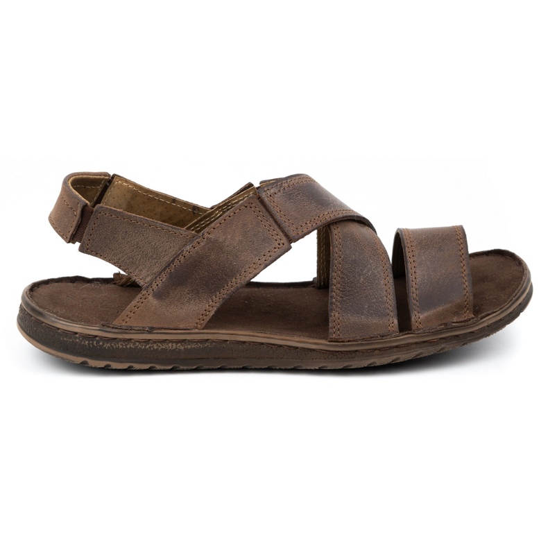 KOMODO Braune Herren Ledersandalen 882K