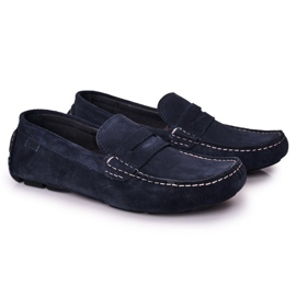 Wildleder Casual Loafer GOE HH1N4065 Marineblau navy blau