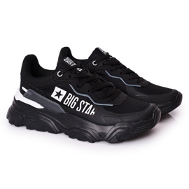 Herren Sportschuhe Memory Foam Big Star HH174209 Schwarz-Blau