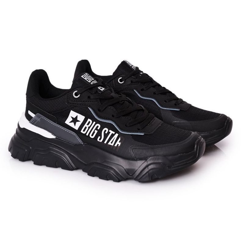 Herren Sportschuhe Memory Foam Big Star HH174209 Schwarz-Blau