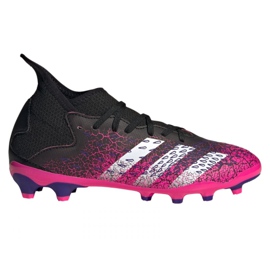 Adidas Predator Freak.3 Mg Jr FW7532 Fußballschuhe schwarz, schwarz, rosa schwarz