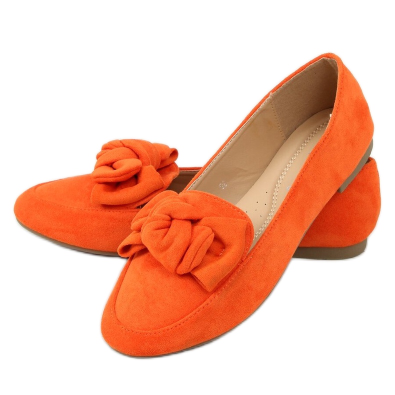 Orange Slipper mit Schleife 88-382 Orange