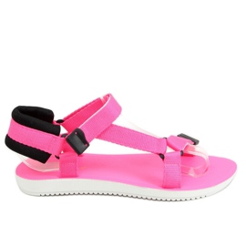 Rosa Sportsandalen mit Klettverschluss N-67 Fluorescent Fushie