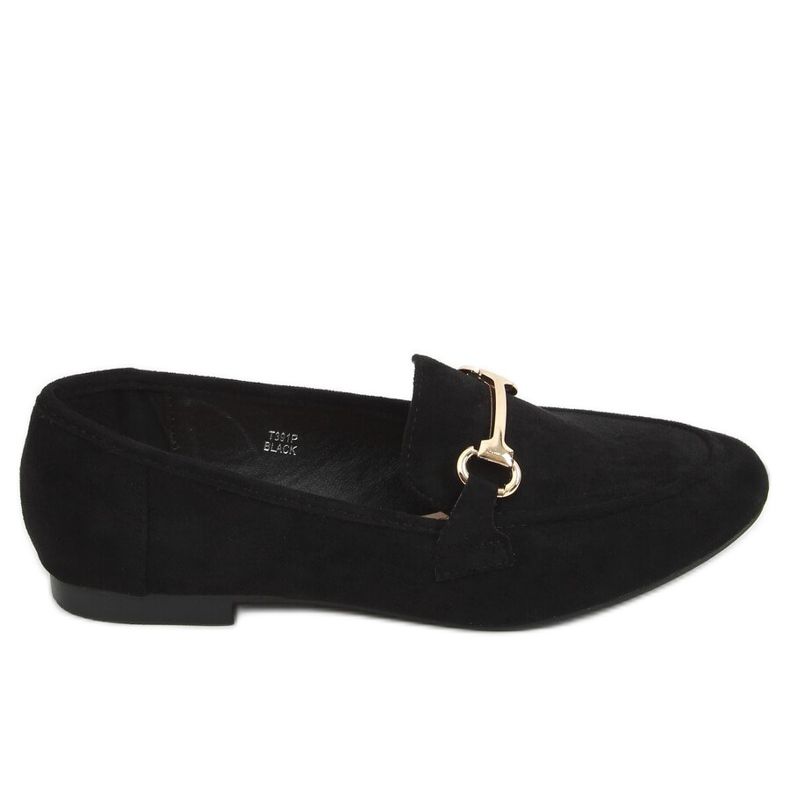 Schwarze Damen Slipper T391P Schwarz