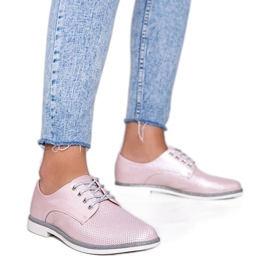 Rosa glänzende durchbrochene Schuhe Kyoto