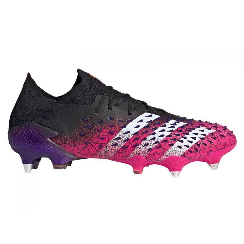 Adidas Predator Freak.1 Low Sg M FW7246 Fußballschuhe graphit, schwarz, violett schwarz