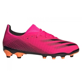 Adidas X Ghosted.3 Mg Jr FY1093 Fußballschuhe graphit, rosa rosa