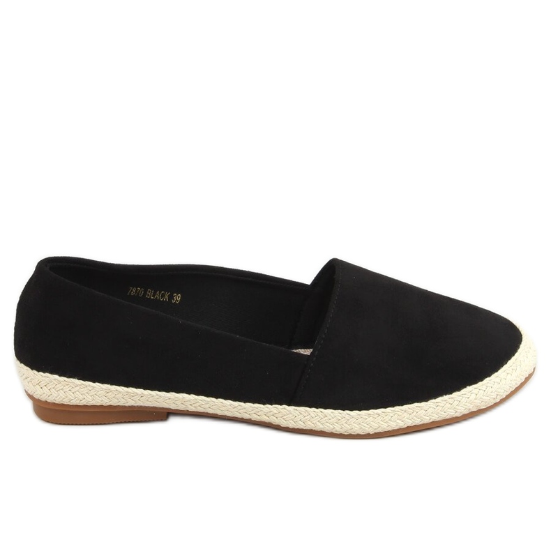 Schwarz 7870 Schwarze Espadrilles-Sneaker