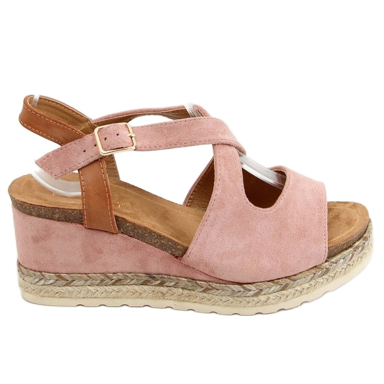 Pinke Espadrilles auf Keilabsatz pink YL90 Pink rosa