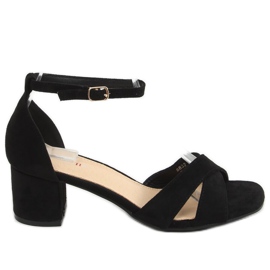 Schwarze Sandalen mit hohen Absätzen 8832 Black