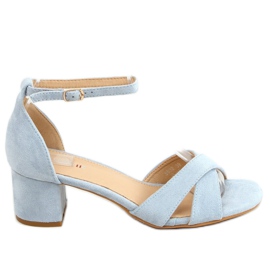 Blaue Sandalen mit hohen Absätzen 8832 Blau