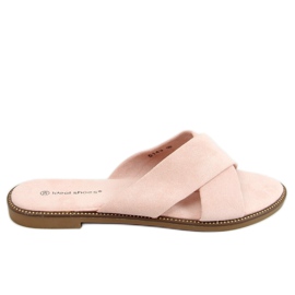 Rosa Cross-Slipper für Damen 5143 Pink