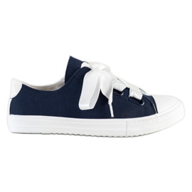 SHELOVET Stylische gebundene Sneakers navy blau