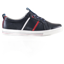 Filippo Klassische Sportlederschuhe navy blau