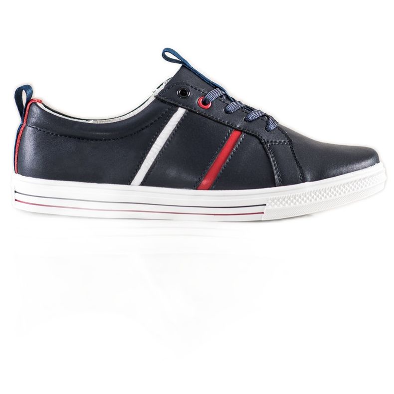 Filippo Klassische Sportlederschuhe navy blau