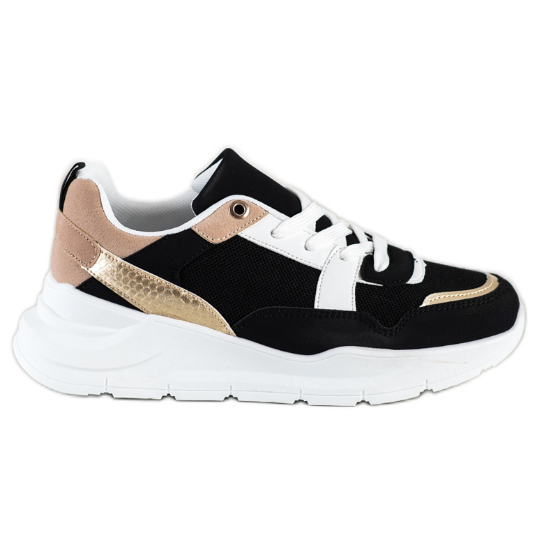 SHELOVET Stylische Sneaker mit Mesh schwarz