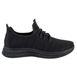 SHELOVET Leichte Textil-Sportschuhe schwarz