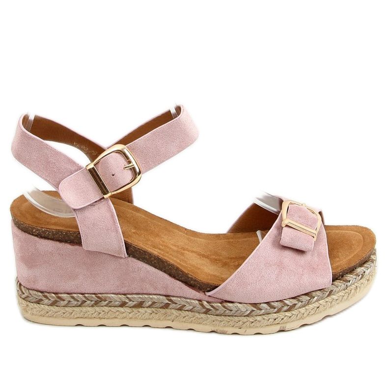 Pinke Espadrilles auf Keilabsatz pink YL93 Pink rosa