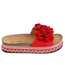 Flip-Flops mit Blumen Rot 9602 Rot