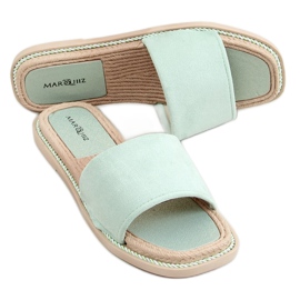 Damen Wildleder Mint Pantoffeln 1096 Grün