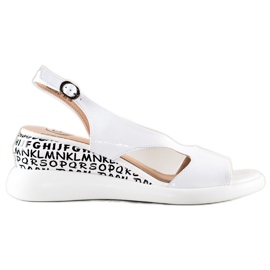 Filippo Bequeme Keilsandalen weiß