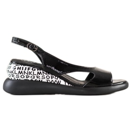 Filippo Bequeme Keilsandalen schwarz