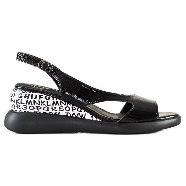 Filippo Bequeme Keilsandalen schwarz