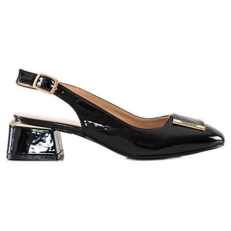 Filippo Schwarze Pumps mit Öko-Leder