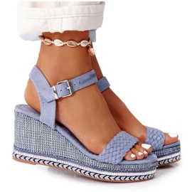 PG1 Keilsandalen mit blauen Pailletten Scilla