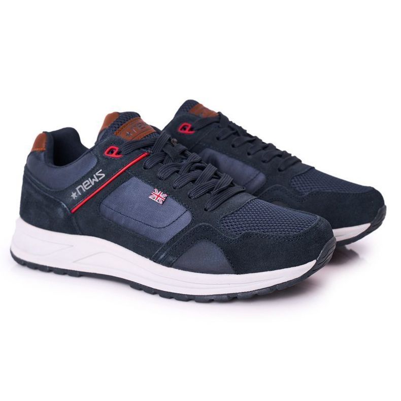 NEWS Herren Sportschuhe Sneakers Navy Fabian navy blau
