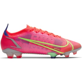 Nike Mercurial Vapor 14 Elite Fg M CQ7635 600 Fußballschuh grün, rosa rosa