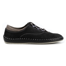 Olivier Casual Herrenschuhe 312K schwarz Nubuk