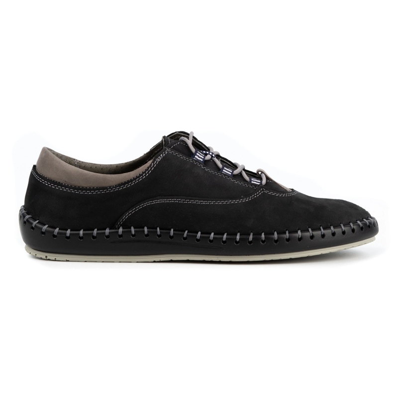 Olivier Casual Herrenschuhe 312K schwarz Nubuk