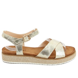 Goldene Sandalen für Damen 100-139SA-1 Gold
