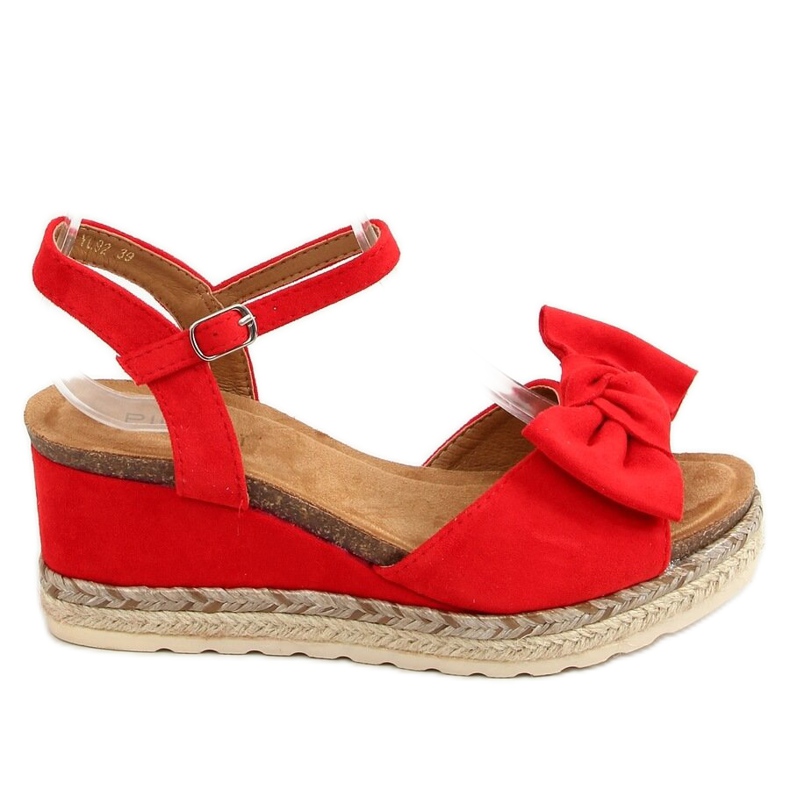 Espadrilles auf Keil mit Schleife, rot YL92 Red