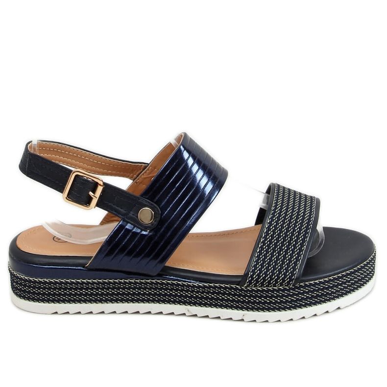 Marineblaue Sandalen für Damen YQ16 Blue navy blau