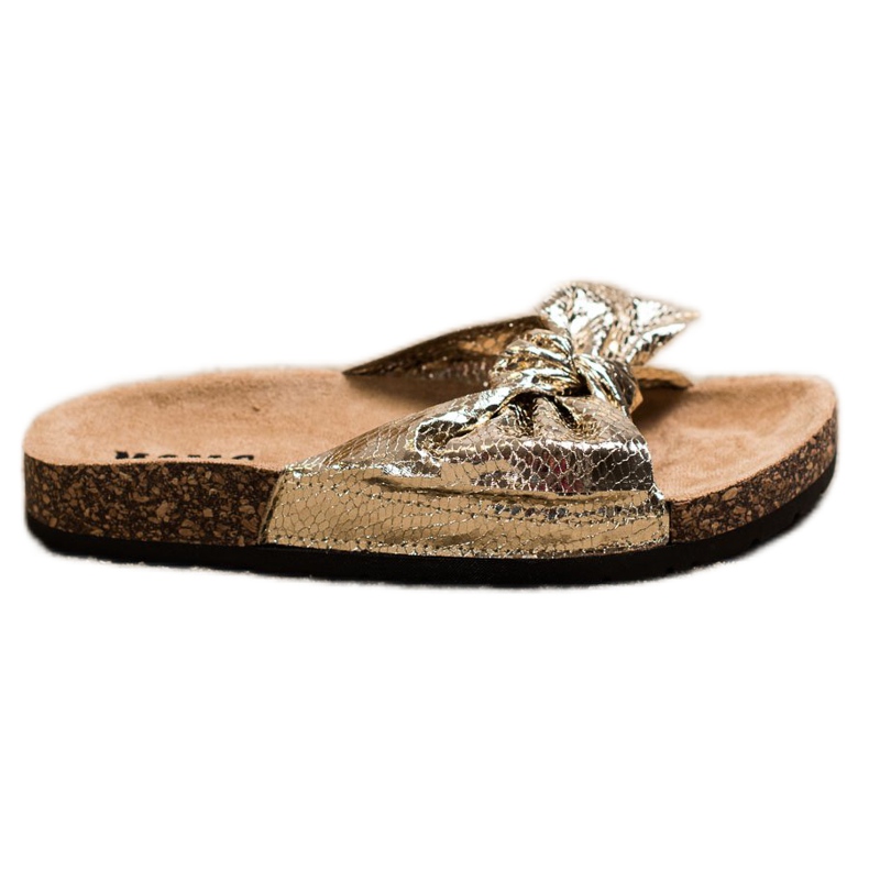 SHELOVET Hausschuhe auf der Plattform golden