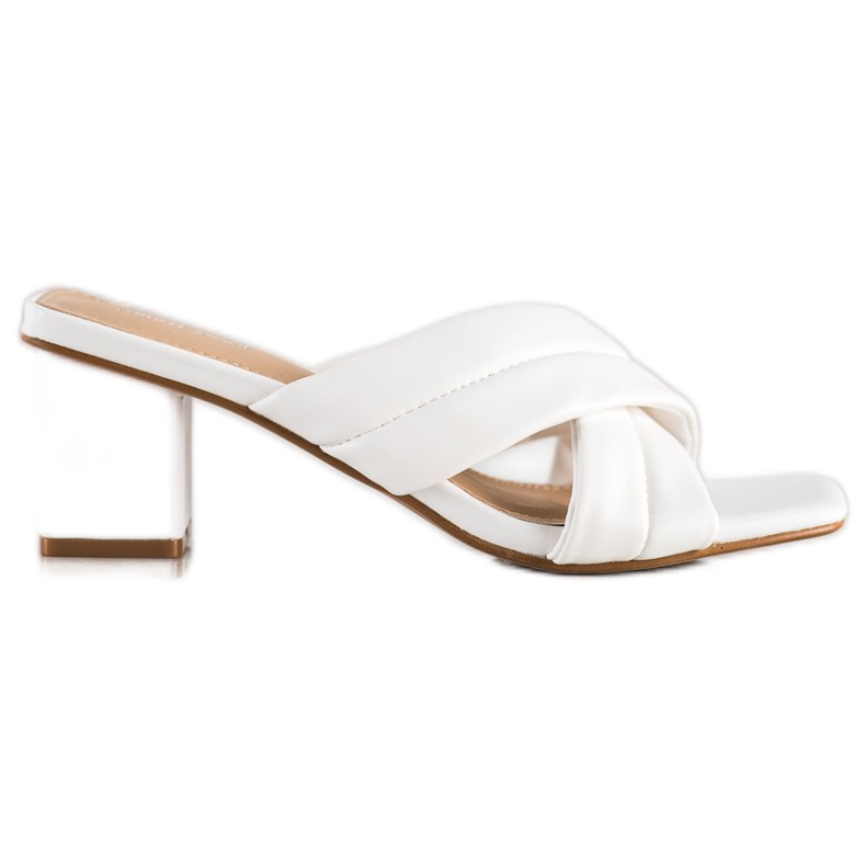 Small Swan Elegante Hausschuhe aus Öko-Leder weiß