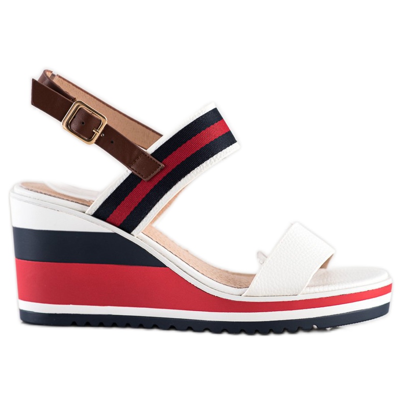 Filippo Keilsandalen mit Streifen mehrfarbig