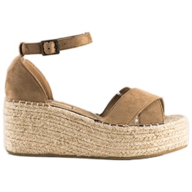 Corina Modische Espadrilles-Sandalen beige
