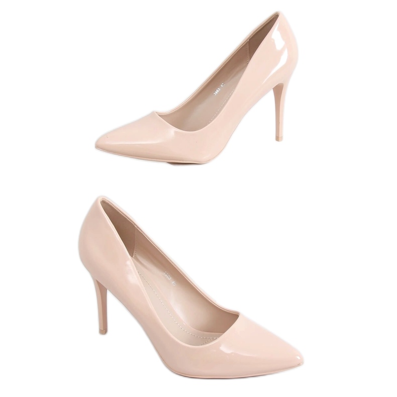 Pumps auf einem Stilettoabsatz lackiert beige 3963 Nude