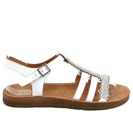 Weiße Damensandalen L-375 Weiß