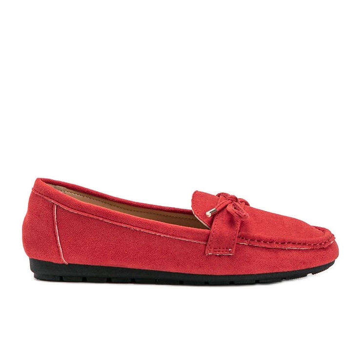 Rote Loafer mit Deonte-Schleife