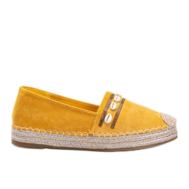Senffarbene Espadrilles mit Sea Side Muscheln gelb