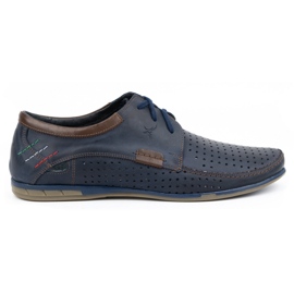 Olivier Durchbrochene Herrenschuhe 563 marineblau