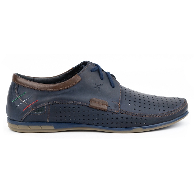 Olivier Durchbrochene Herrenschuhe 563 marineblau